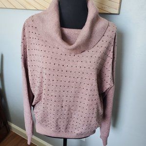 NWOT Vila Funnel Neck Studded Top